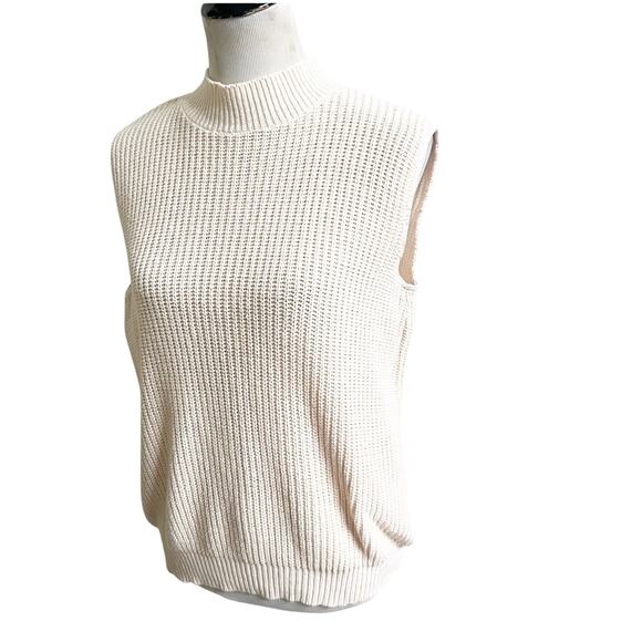 Diane Von Furstenburg Pink Sleeveless Sweater Vintage Mock Neck Size Large - Picture 3 of 10